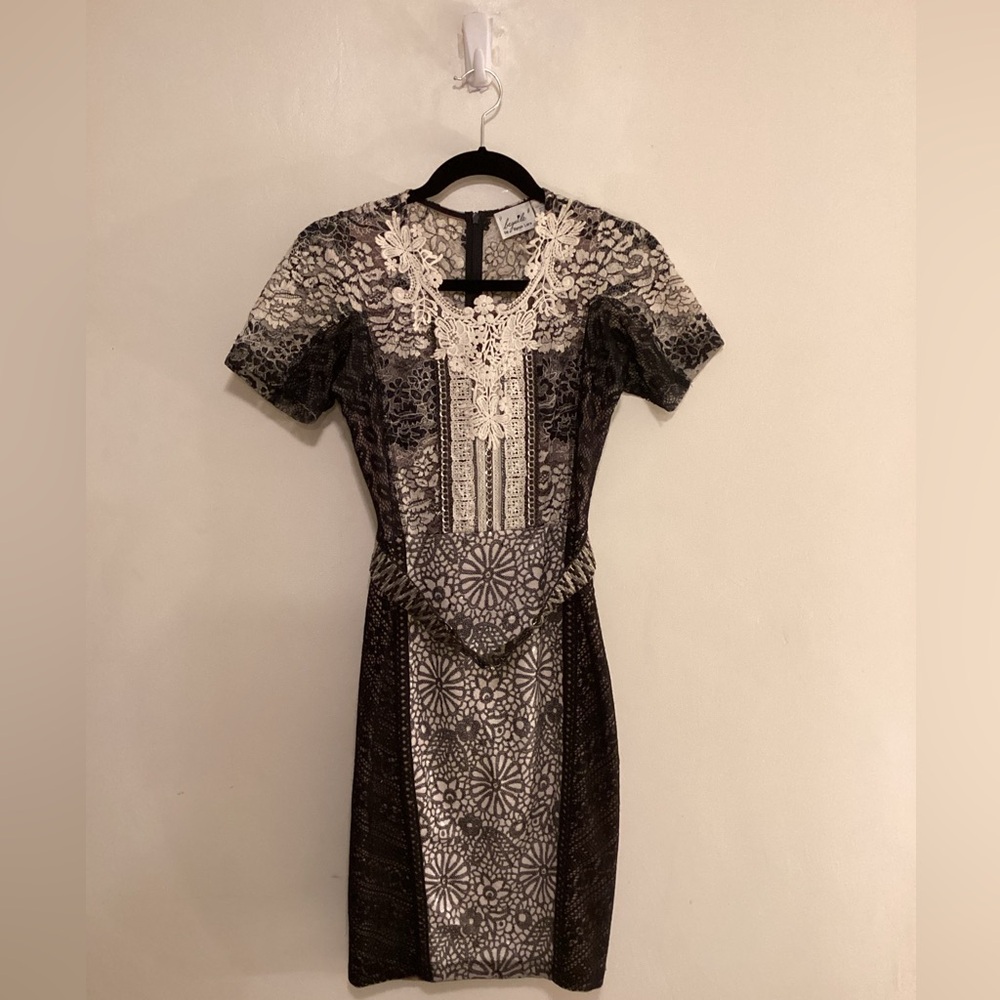 Beguile by Byron Lars Melange Lace Pencil Dress